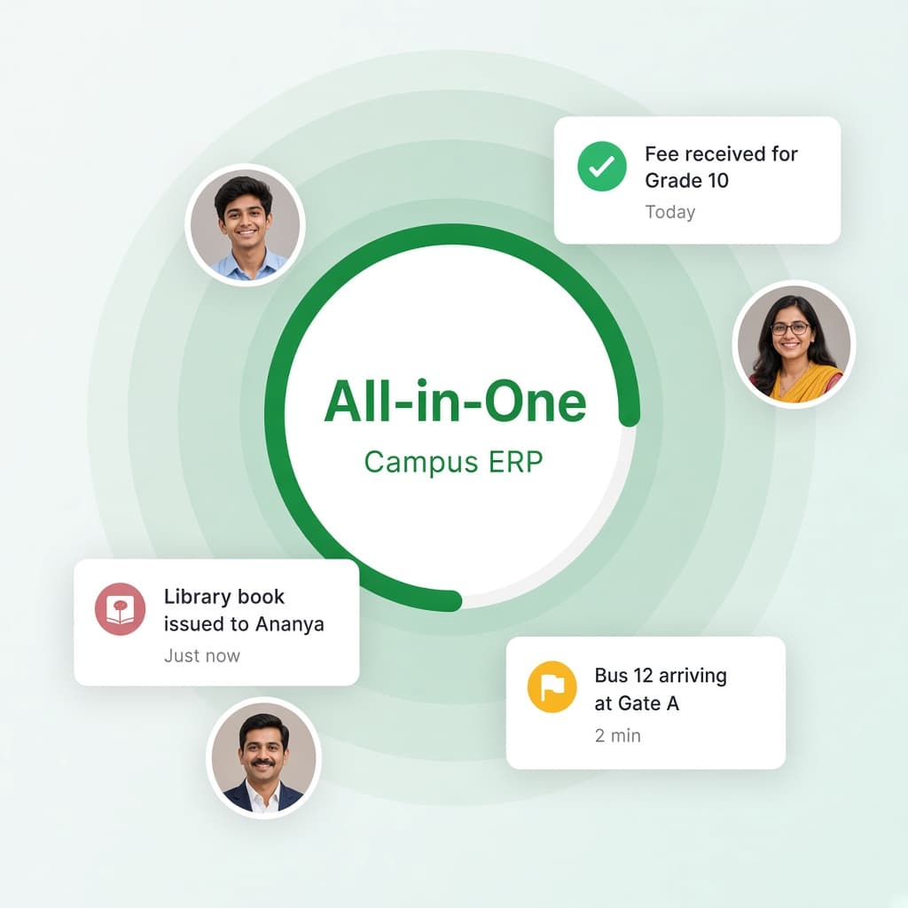 Trellis unifying library, HRMS, transport, hostel, and campus modules in one platform